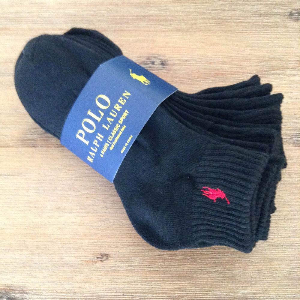 Polo Ralph Lauren Classic Sport Socks 6 Pair New - Picture 2 of 6
